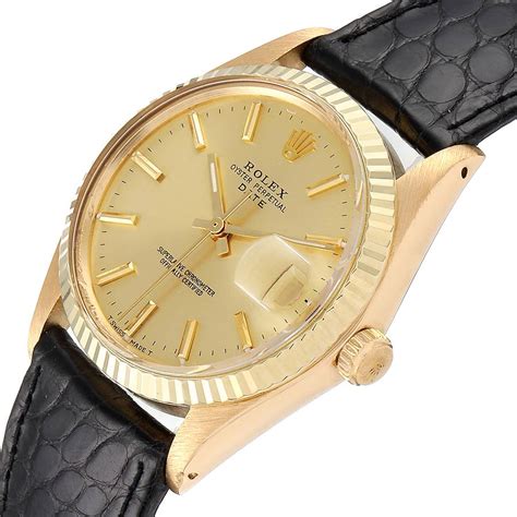 rolex date 14k yellow gold automatic vintage mens watch 1503|rolex oyster perpetual date 1503.